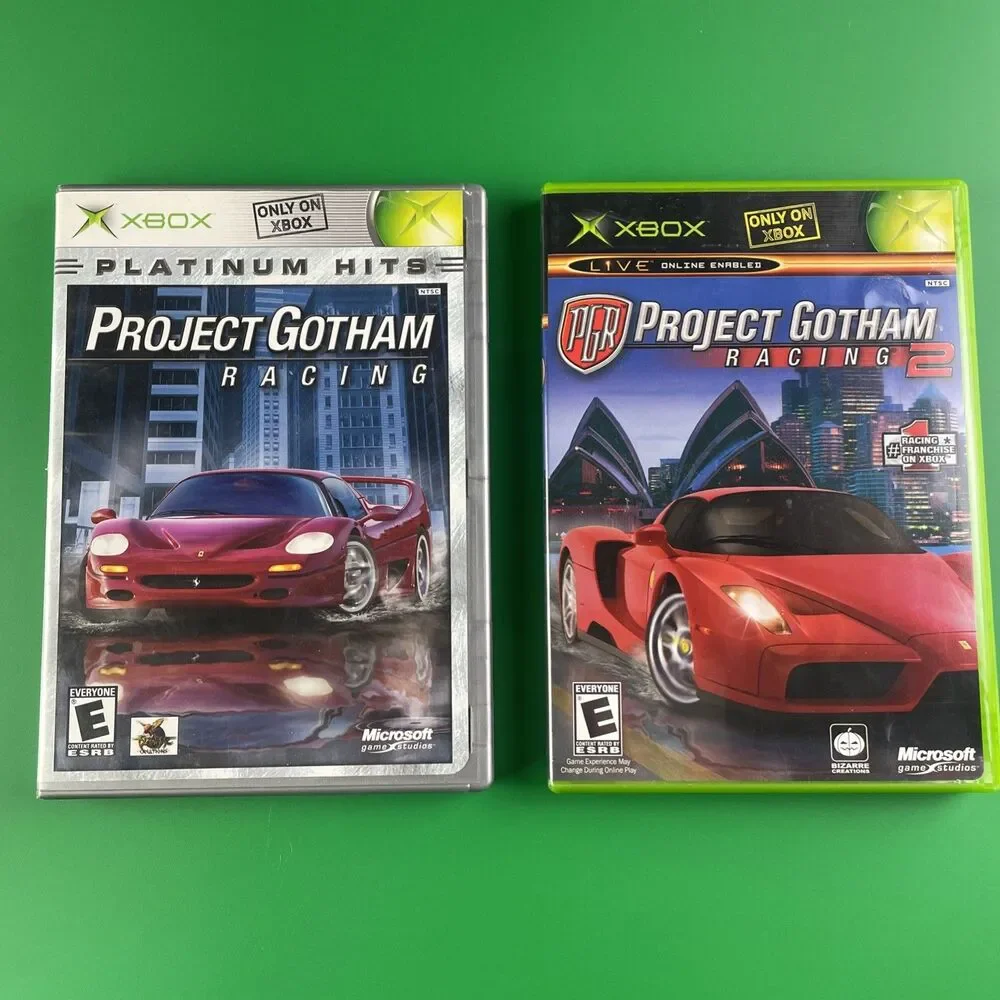 Project Gotham Racing 1 & 2 Video Game Lot (Microsoft Xbox) Complete CIB PGR